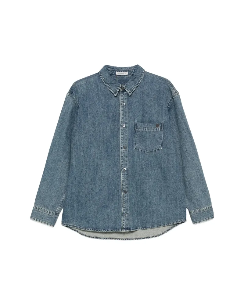 LOW CLASSIC Faded-effect Denim Shirt Blue
