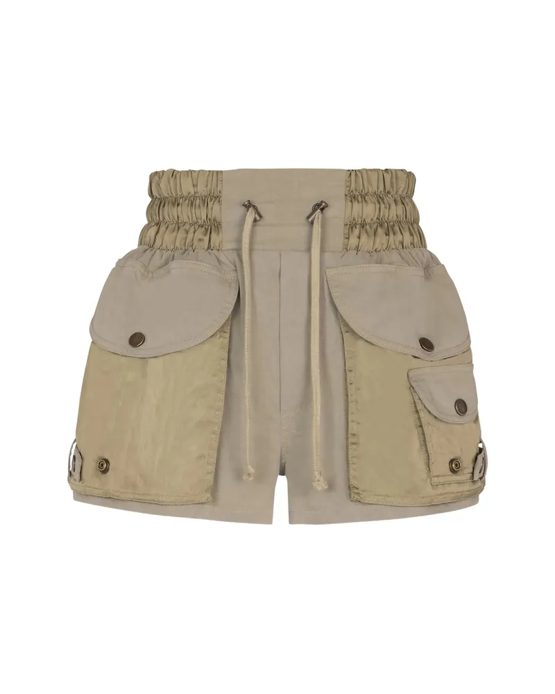 Balmain Elasticated-waist Cargo Shorts Green