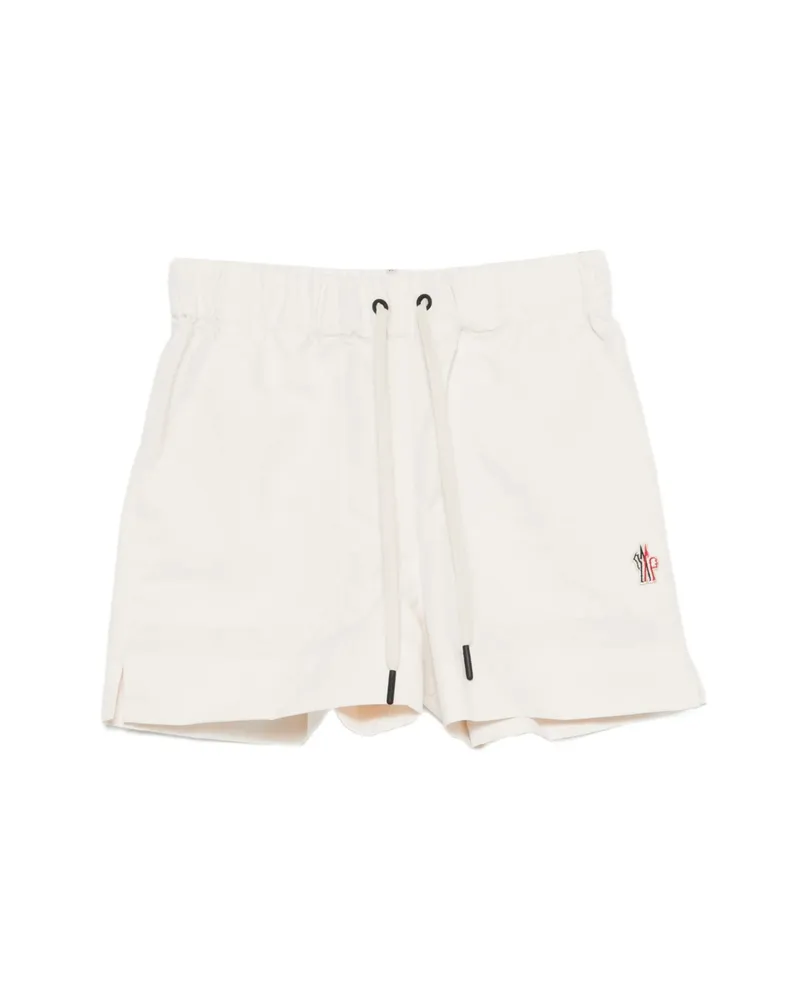 Moncler Logo-patch Drawstring Shorts Neutrals