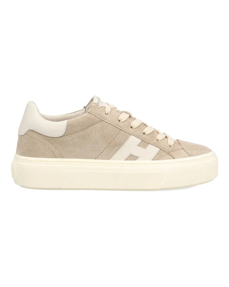 Hogan Crosswind Suede Sneakers Neutrals