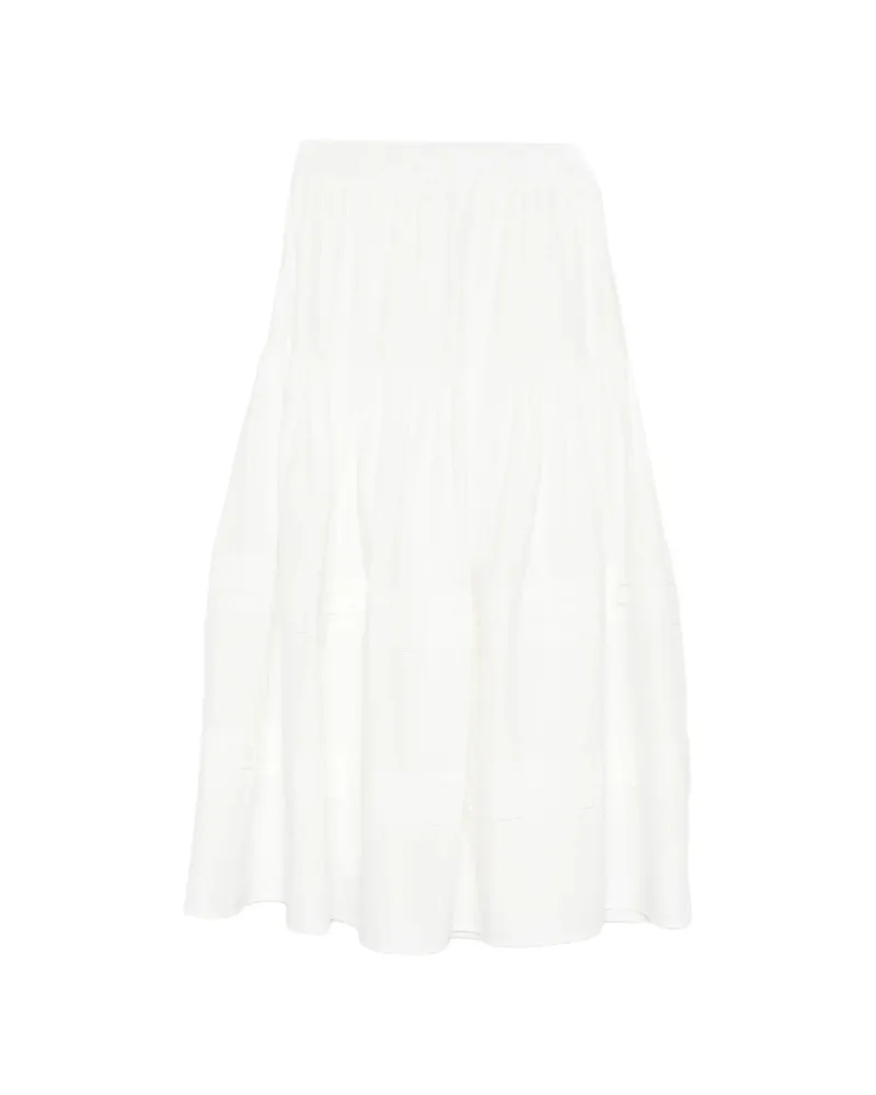 JcSophie Luxor Elasticated Tiered Maxi Skirt White