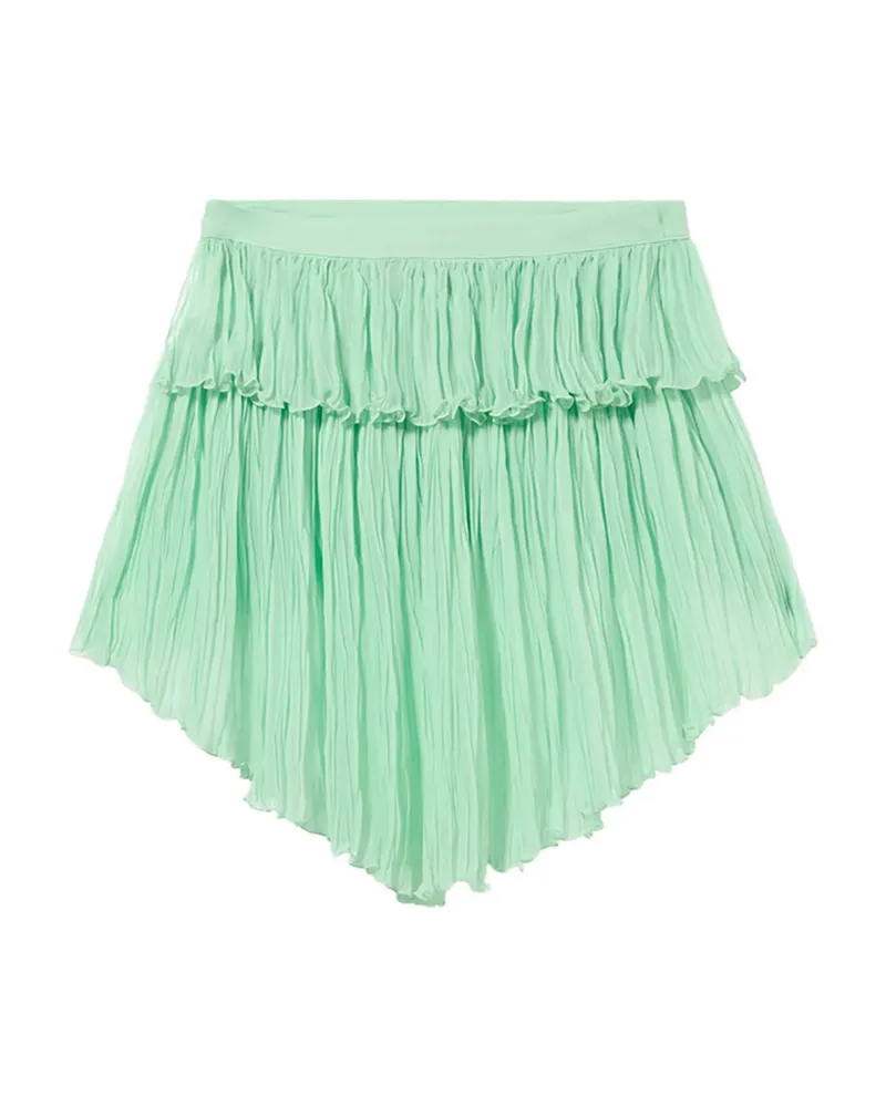 Blumarine Asymmetric-hem Mini Skirt Green
