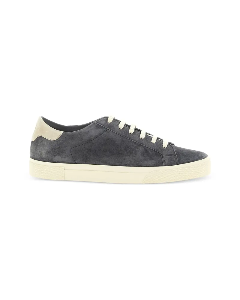 Brunello Cucinelli Suede Embossed-logo Sneakers Grey