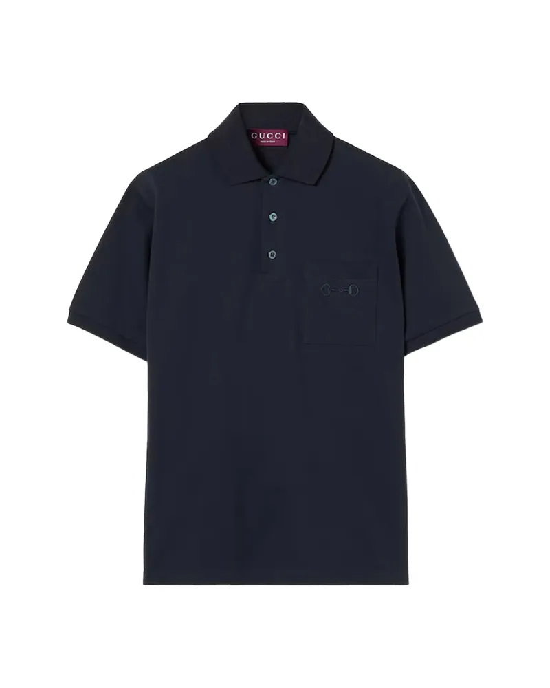 Gucci Chest-pocket Polo Shirt Blue