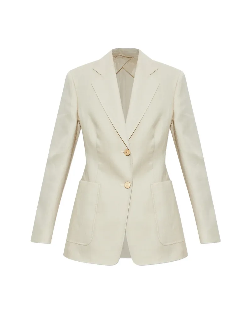 Max Mara Two-button Patch-pocket Jacket Neutrals