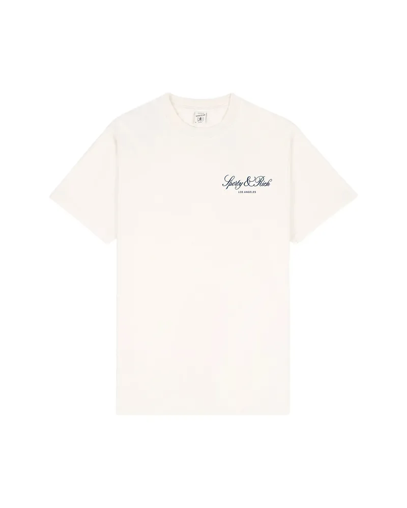 SPORTY & RICH Short-sleeve Crew-neck T-shirt Neutrals