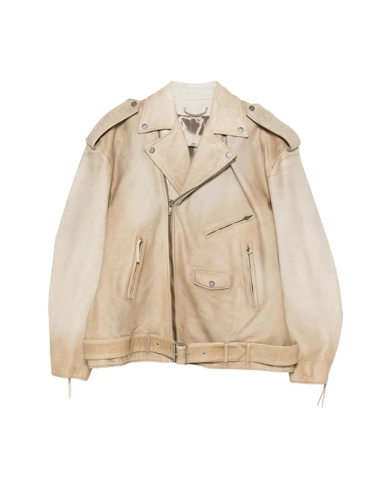 Golden Goose Buffalo-leather Jacket Neutrals