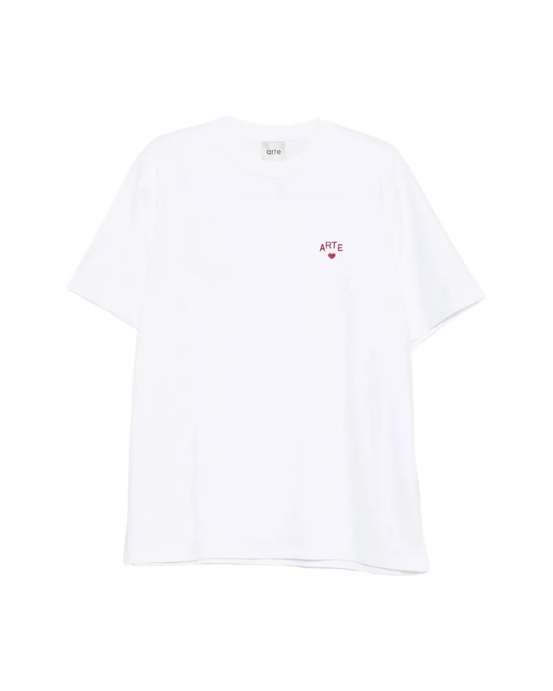 Arte Antwerp Logo-embroidered T-shirt White