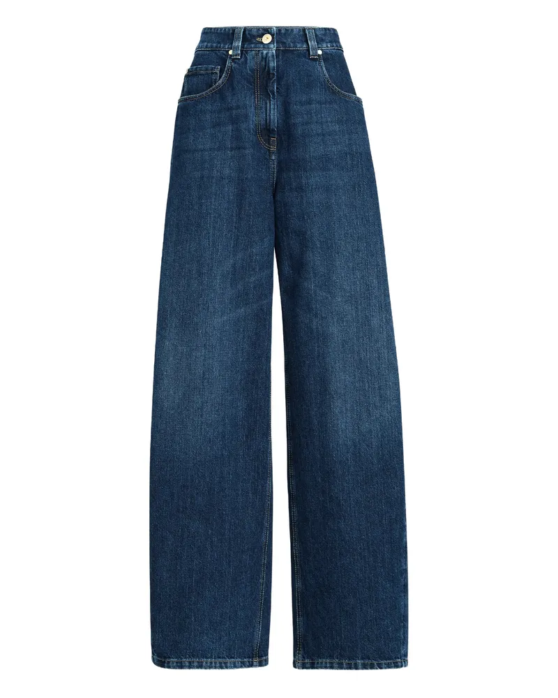 Brunello Cucinelli Zip-fastening Wide-leg Jeans Blue
