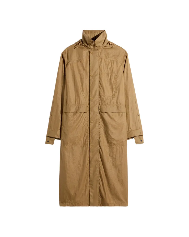 Christophe Lemaire Hooded Trench Coat Brown