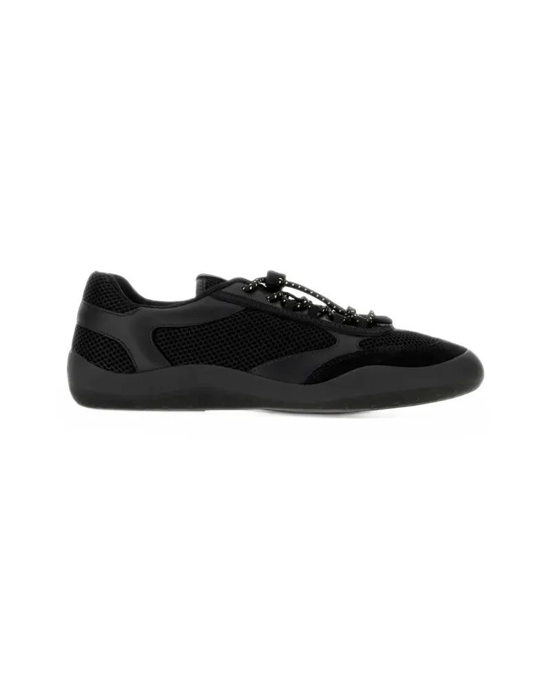 Prada Speedrock Mesh Fabric Sneakers Black