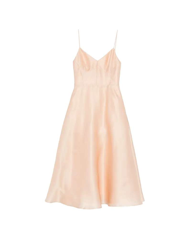 Alberta Ferretti A-line Midi Dress Neutrals