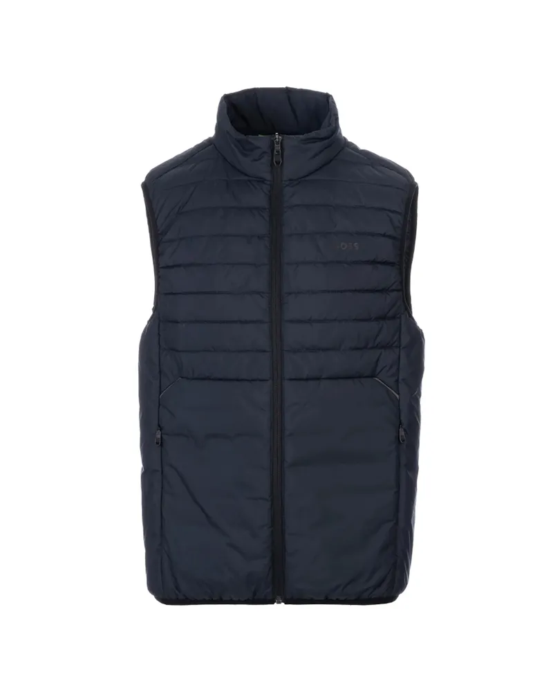 HUGO BOSS Quilted Zip Vest Blue