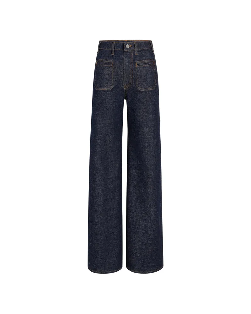 KHAITE Delmonico Wide-leg Blue