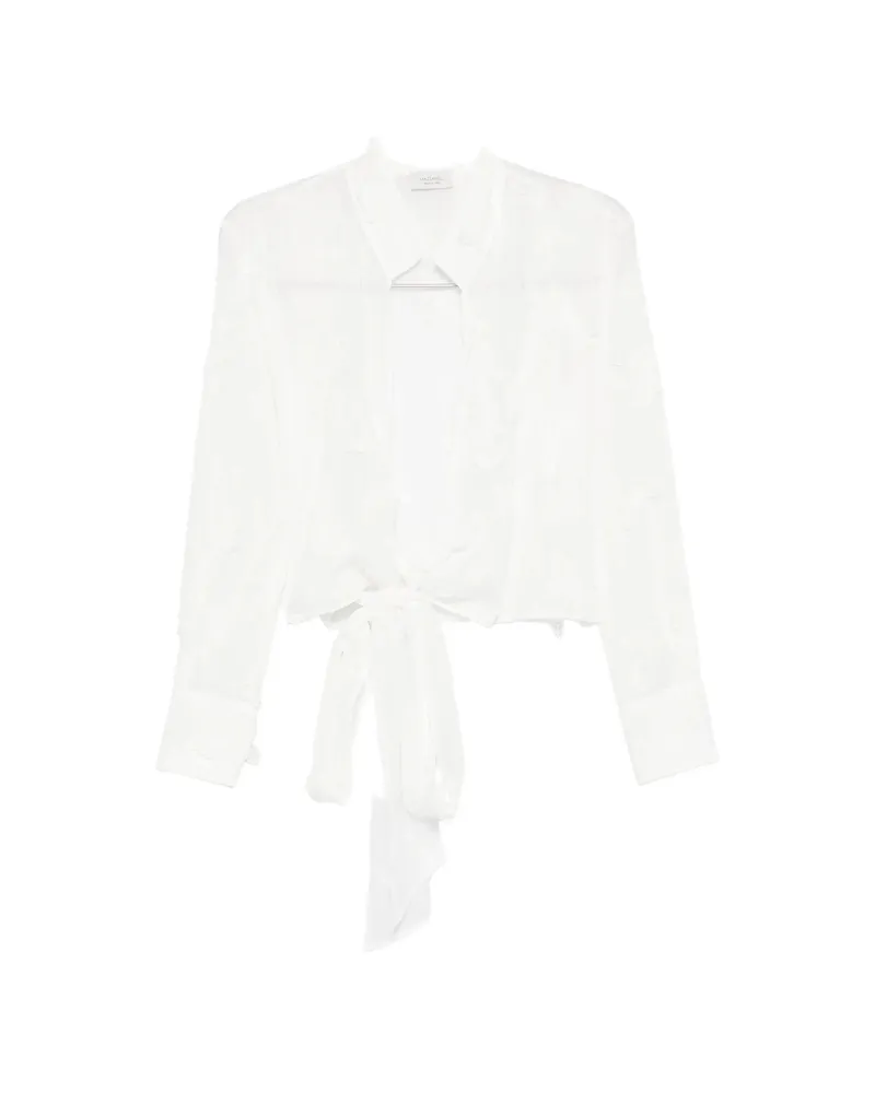 MAZZARELLI Tie-front Blouse White