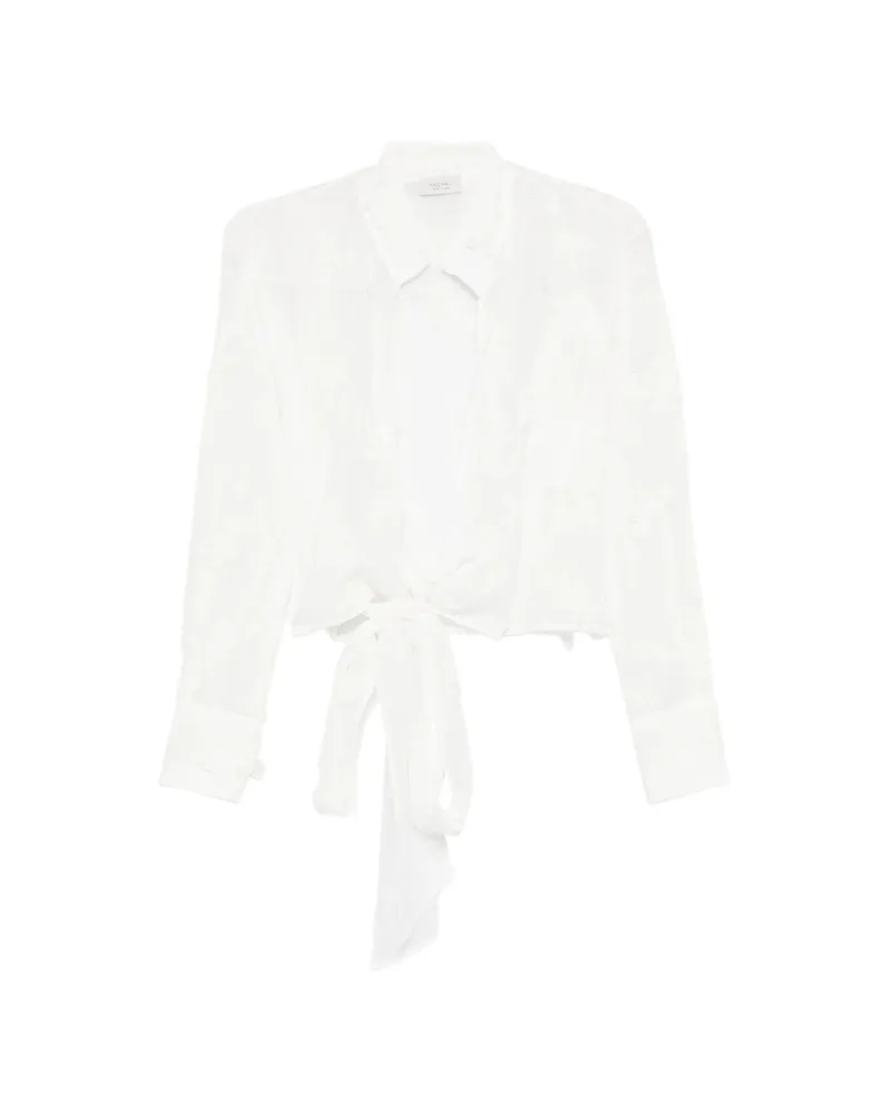 MAZZARELLI Tie-front Blouse White
