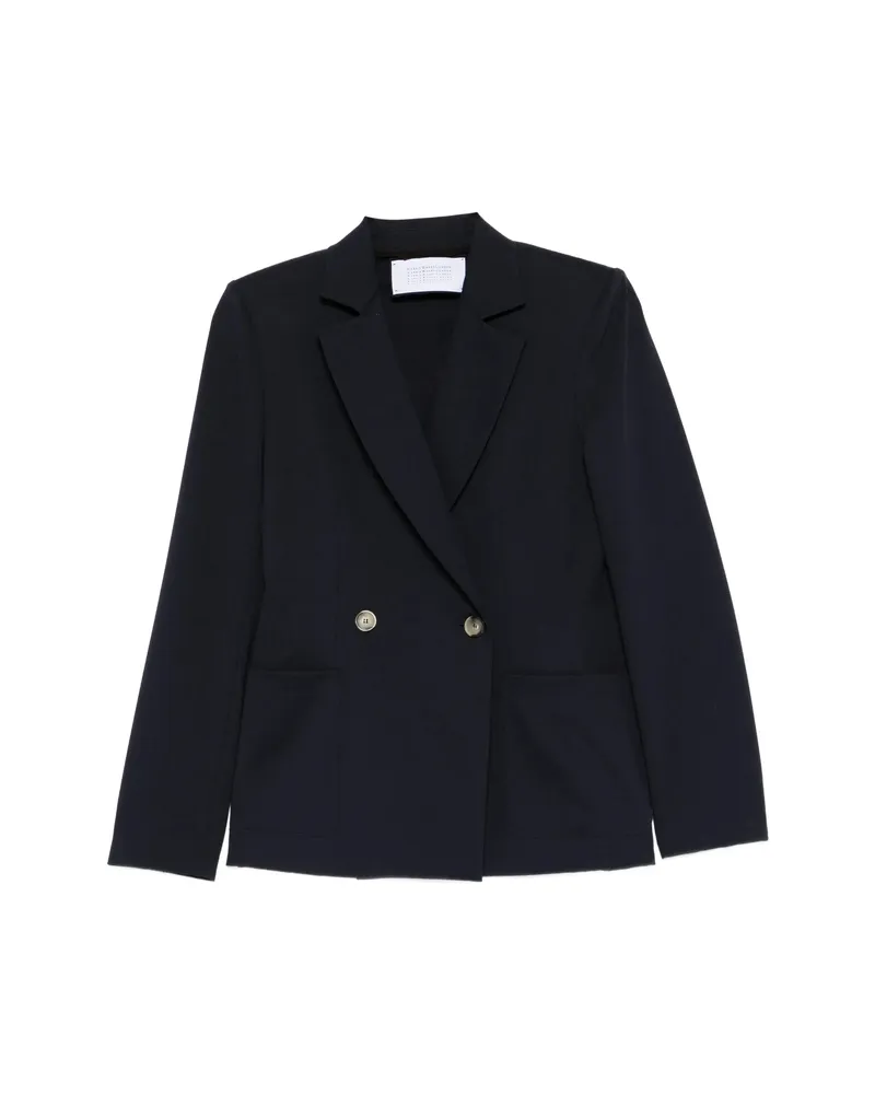Harris Wharf London Notched-lapel Double-breasted Blazer Blue