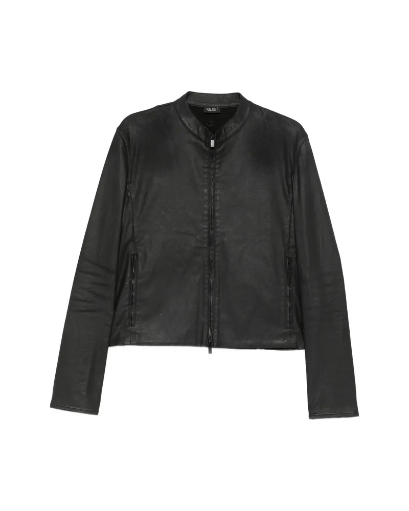 Gucci Zip-up Band-collar Jacket Black
