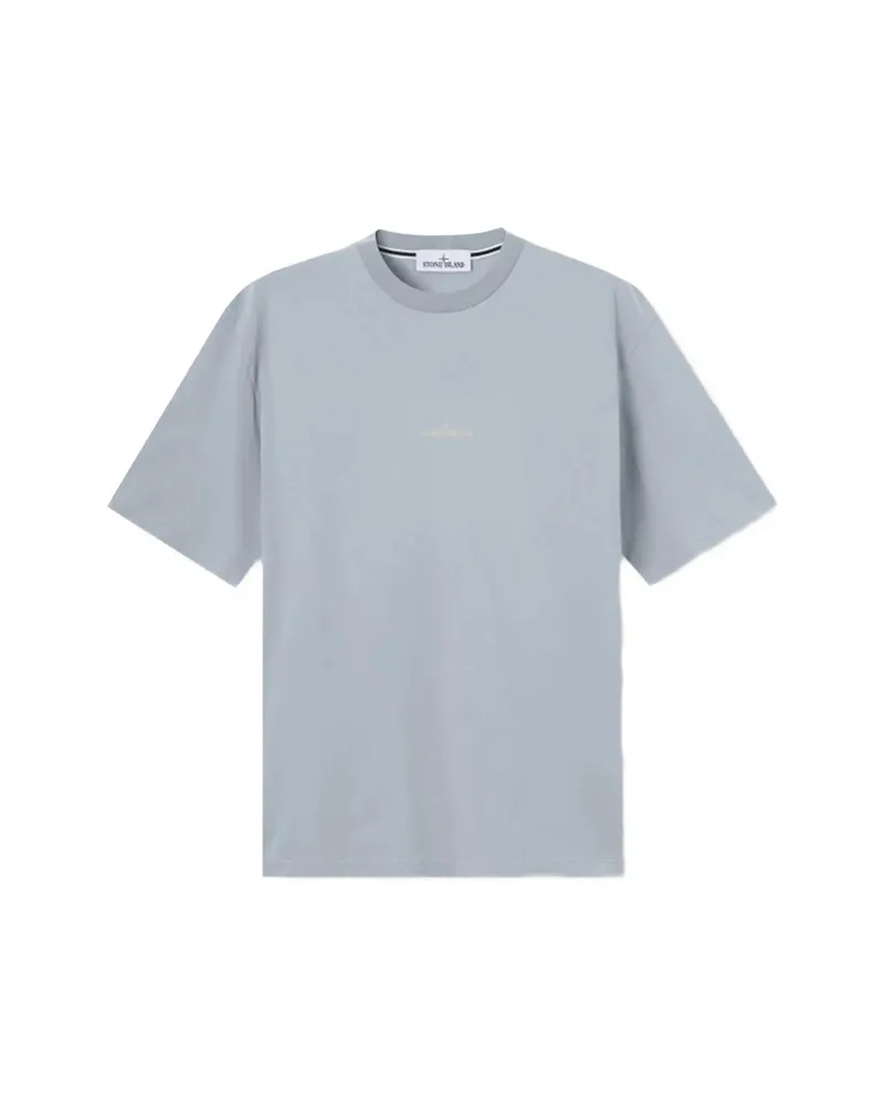 Stone Island Logo-print T-shirt Blue