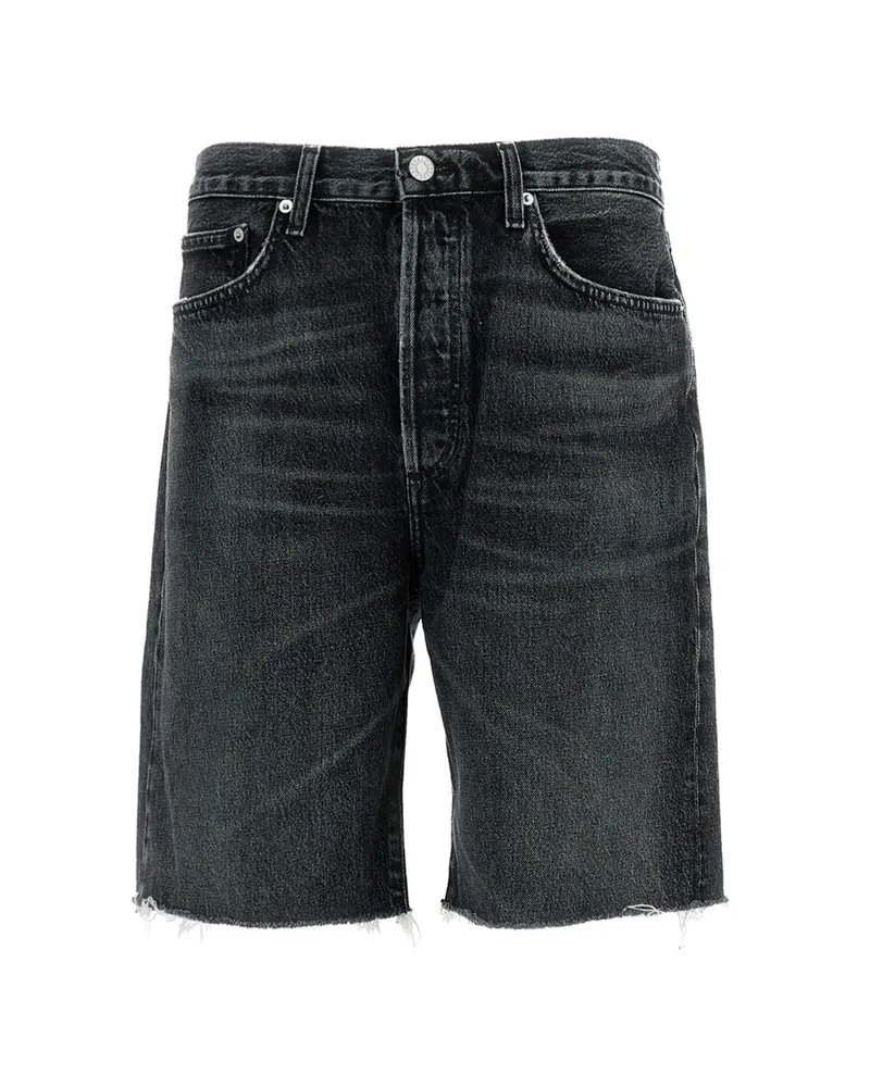 AGOLDE Anson Buttoned Shorts Black