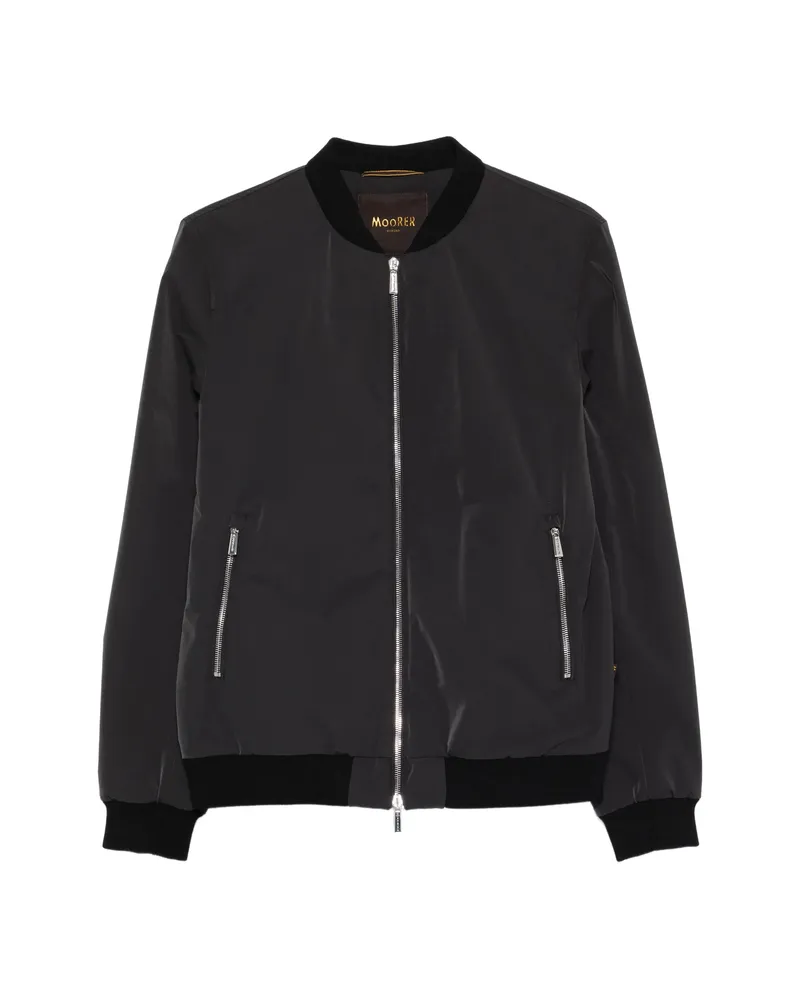 MOORER Soranod6 Zip Bomber Jacket Black