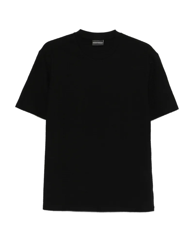 Emporio Armani Logo-pattern T-shirt Black