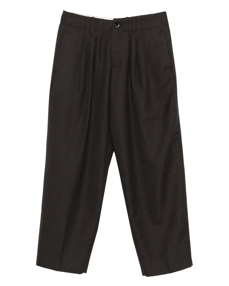 nine:inthe:morning Pleated Trousers Brown