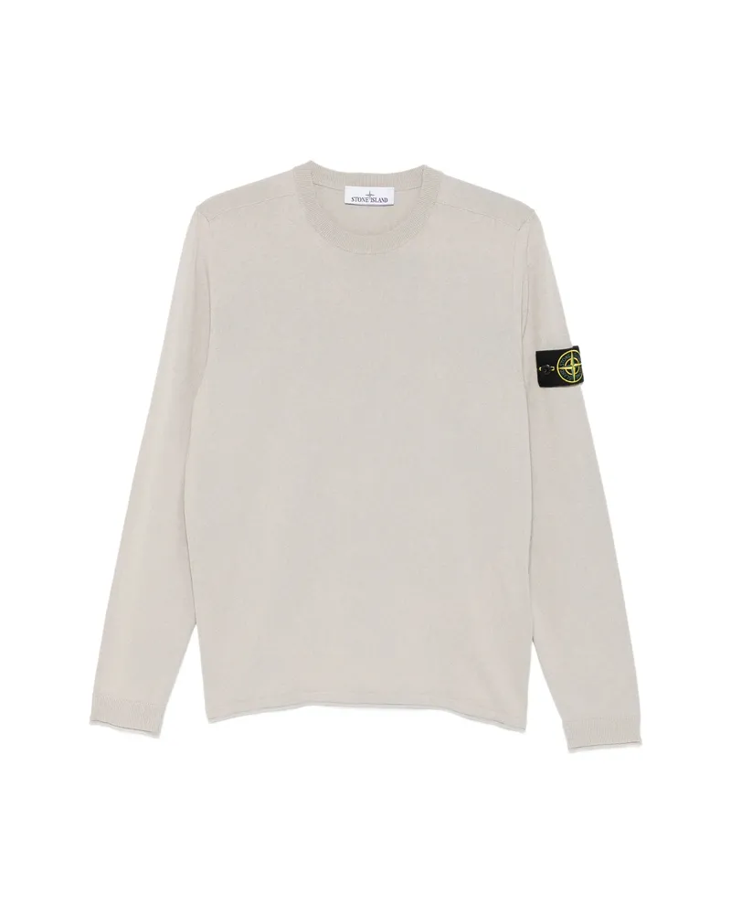 Stone Island Compass-patch Sweater Grey