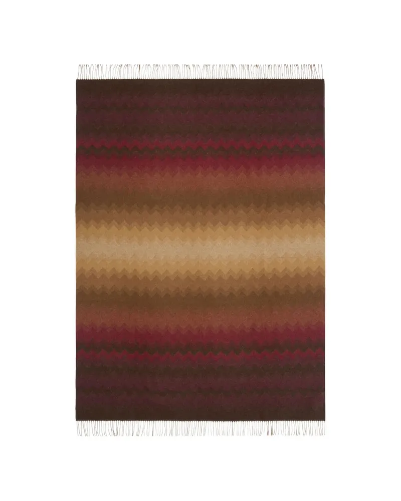 Missoni Home Anemone Chevron-knit Throw Brown