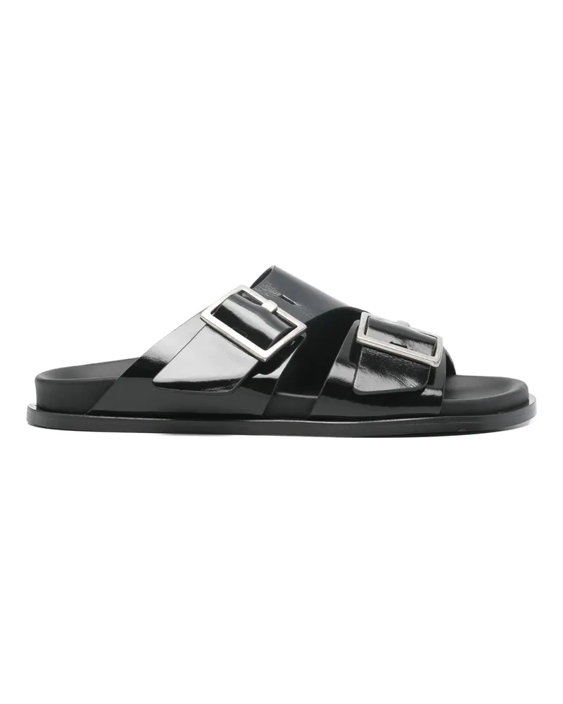 Alohas Alba Buckle Strap Sandals Black