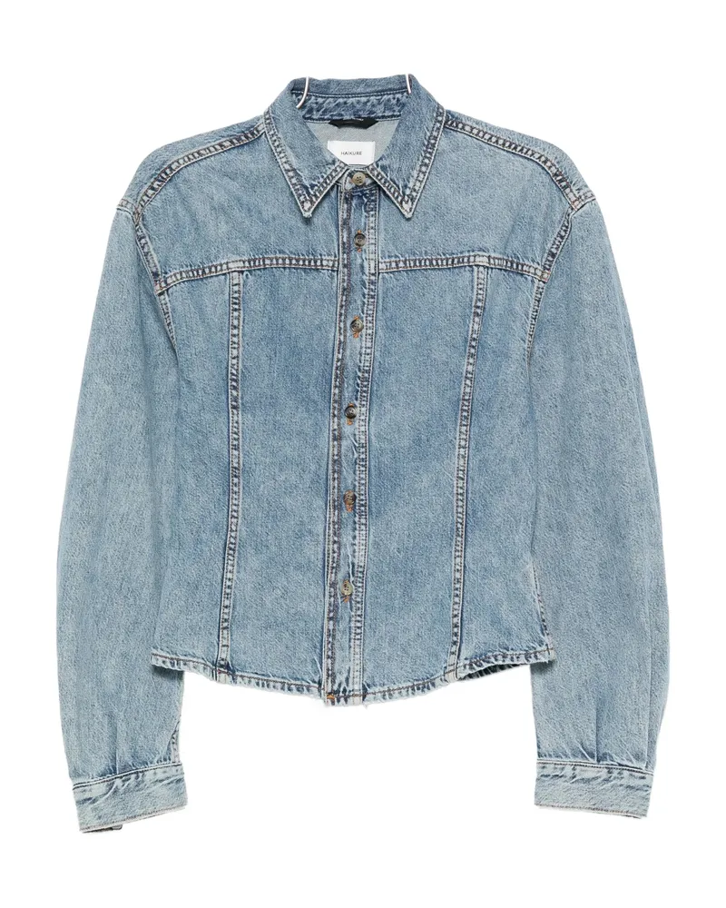 Haikure Button-up Denim Jacket Blue