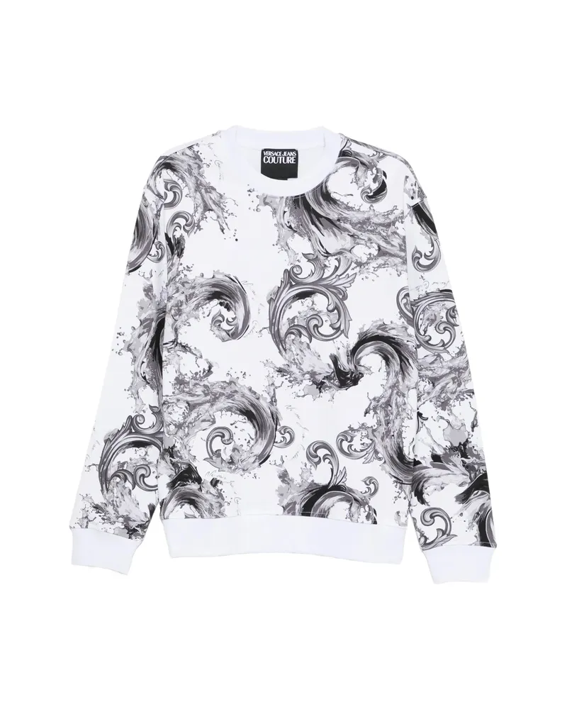 Versace Jeans Patterned Sweatshirt White