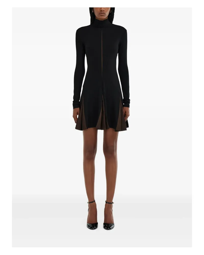Ferragamo High-neck Mini Dress Black