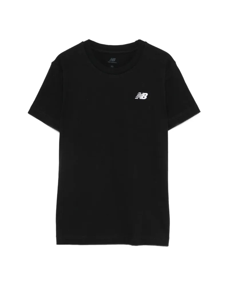 New Balance Logo-embroidered T-shirt Black