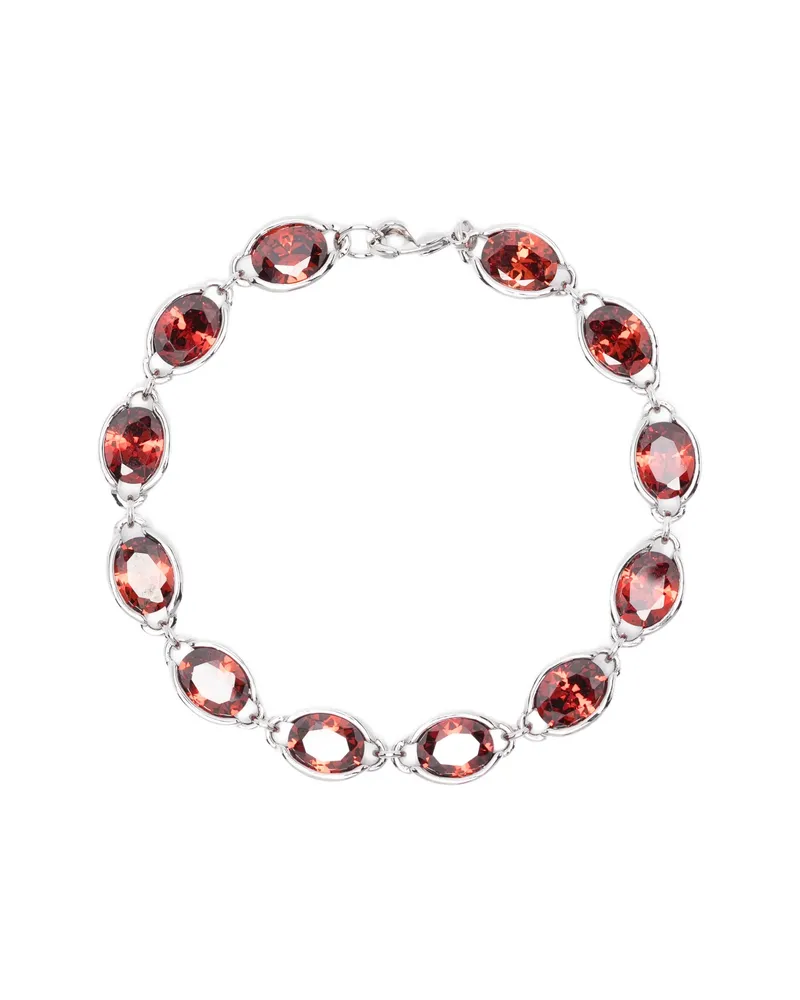 DARKAI Anchor Oval Stone Bracelet Silver