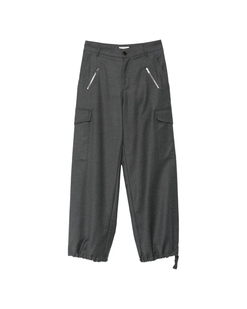 BARENA Elasticated-cuff Tapered Trousers Grey
