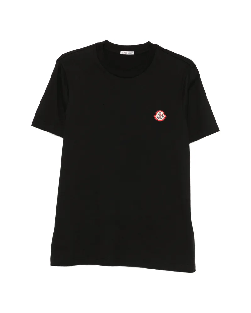 Moncler Logo-patch Crew-neck T-shirt Black