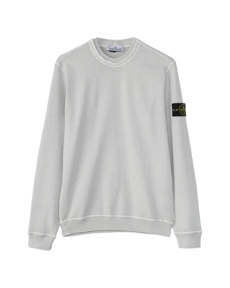 Stone Island Crew-neck Logo-badge Sweatshirt Grey
