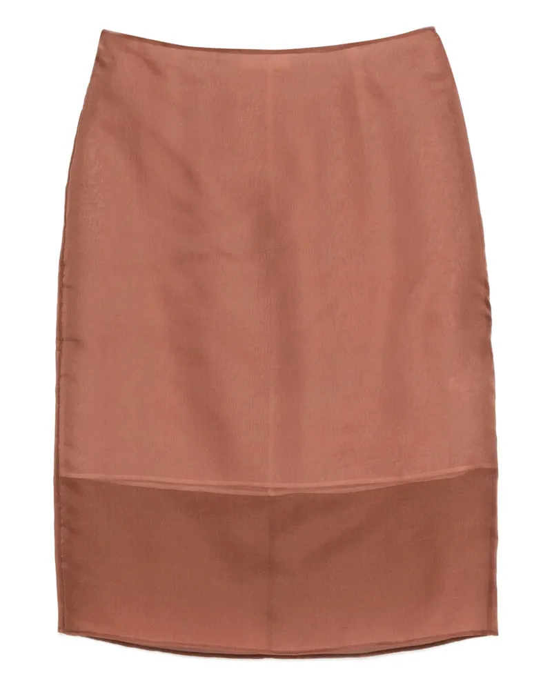 BITE Studios Panelled Midi Skirt Brown
