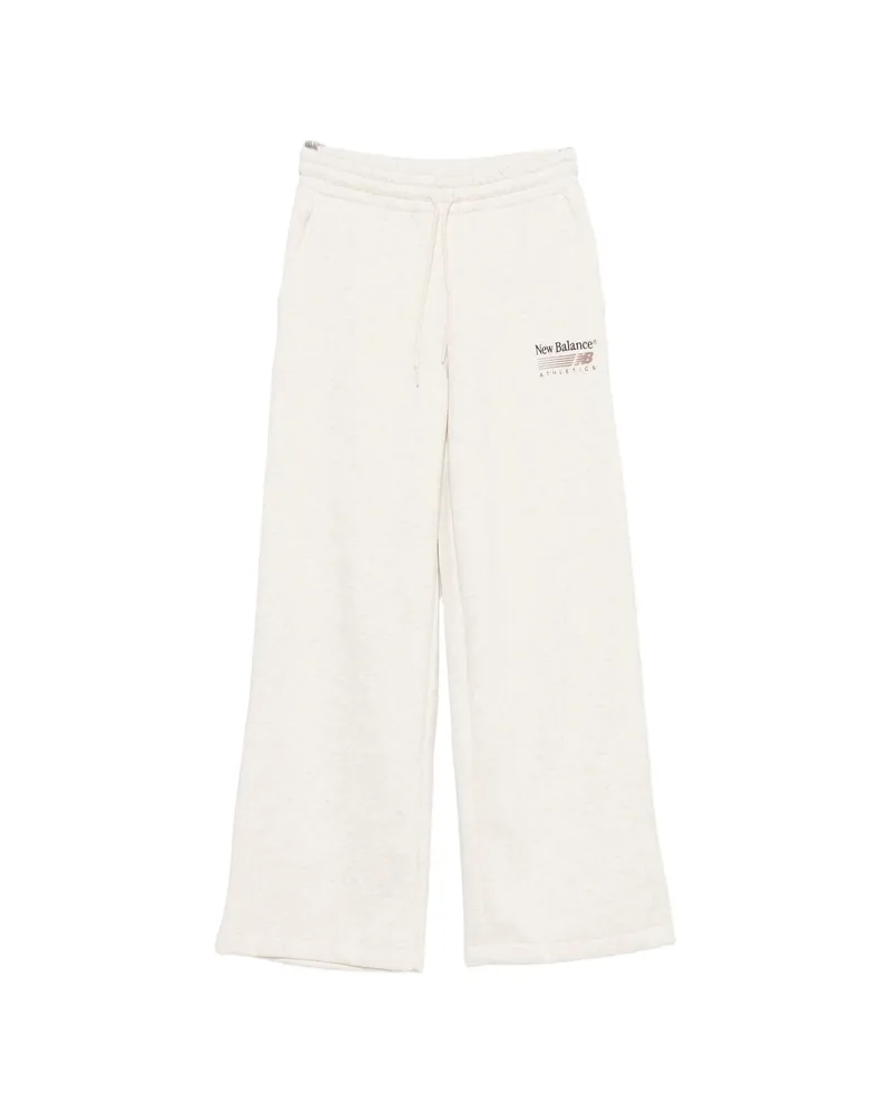 New Balance Logo-print Wide-leg Track Pants Neutrals