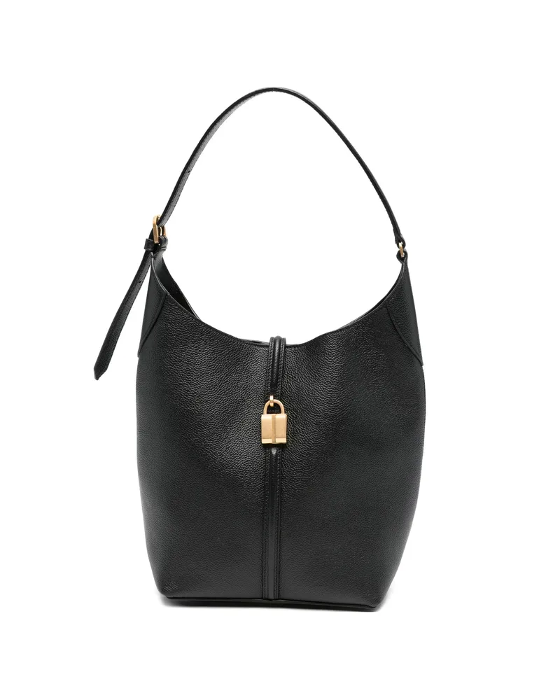 DeMELLIER Siena Padlock-detail Bucket Bag Black