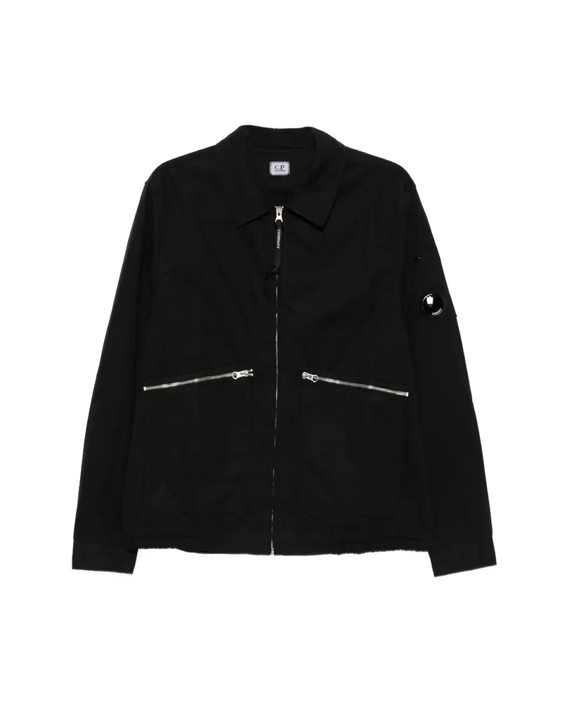 C.P. Company C. p. Company Micro -Reps Lens-detail Zip-up Shirt Jacket Black