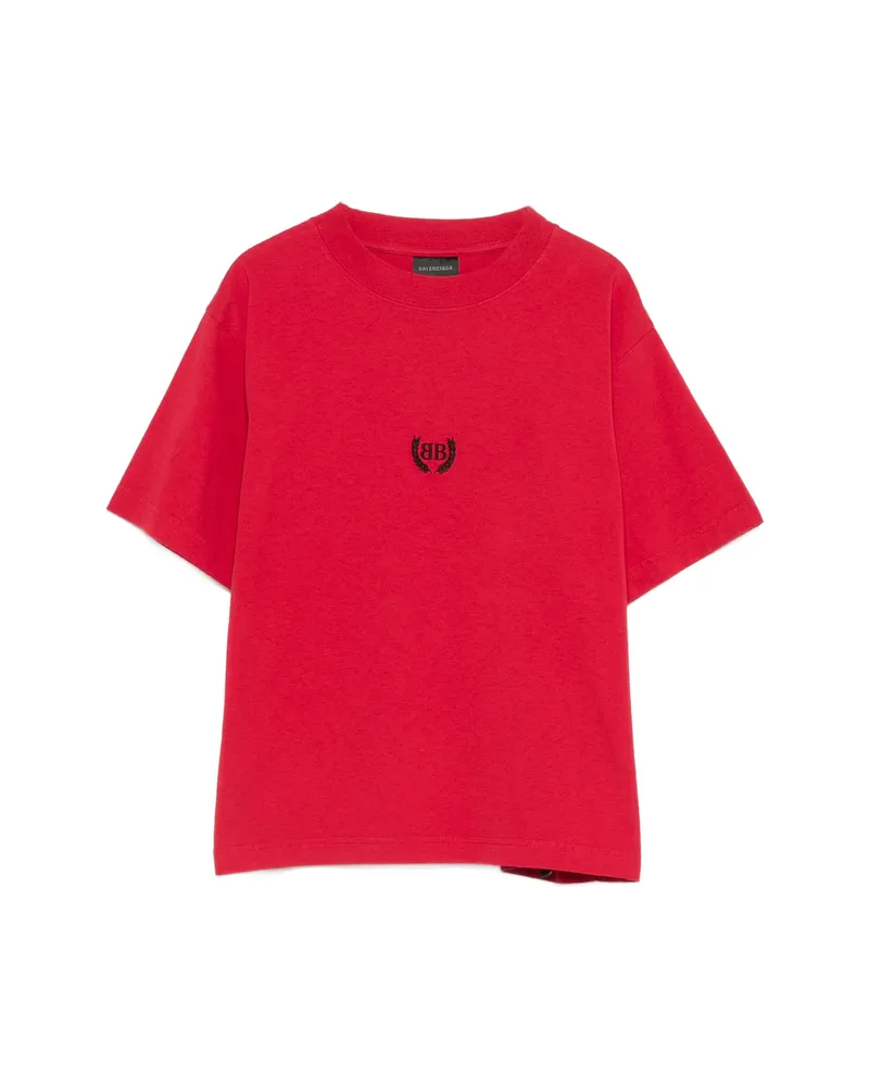 Balenciaga Logo-detail T-shirt Red