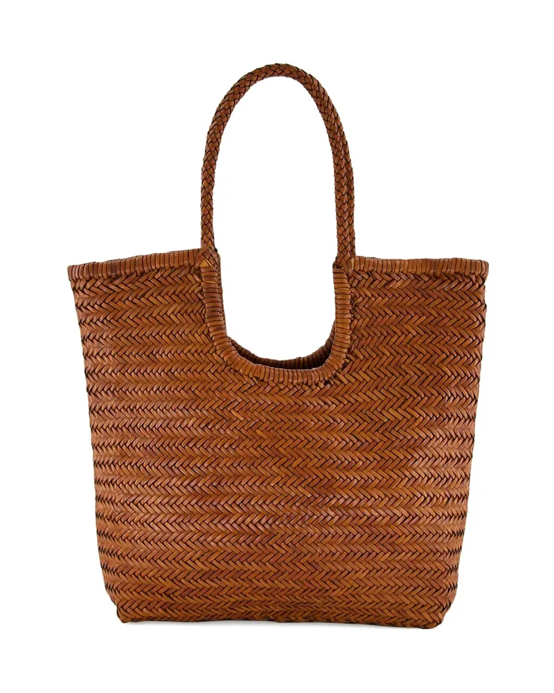 Dragon Diffusion NS Diagonal Triple Jump Leather Shoulder Bag Brown