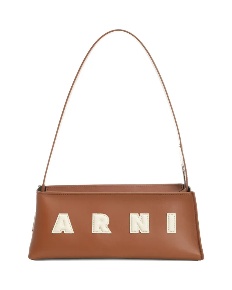 Marni Leather Shoulder Bag Brown