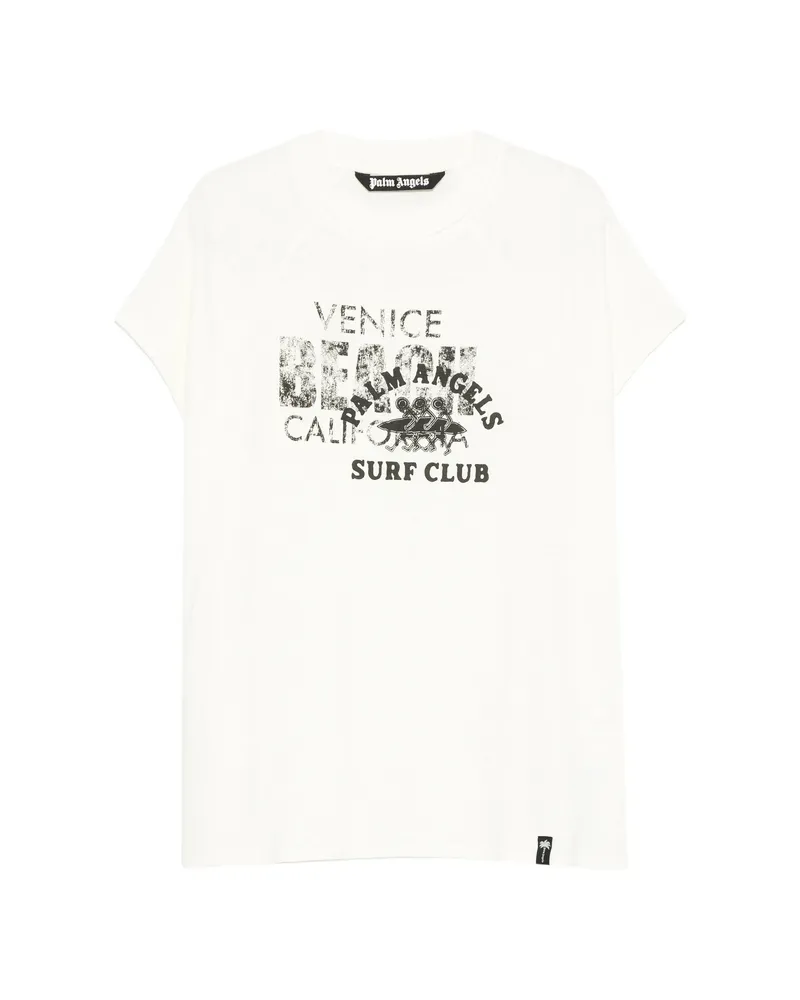 Palm Angels Graphic-print Sleeveless T-shirt Neutrals