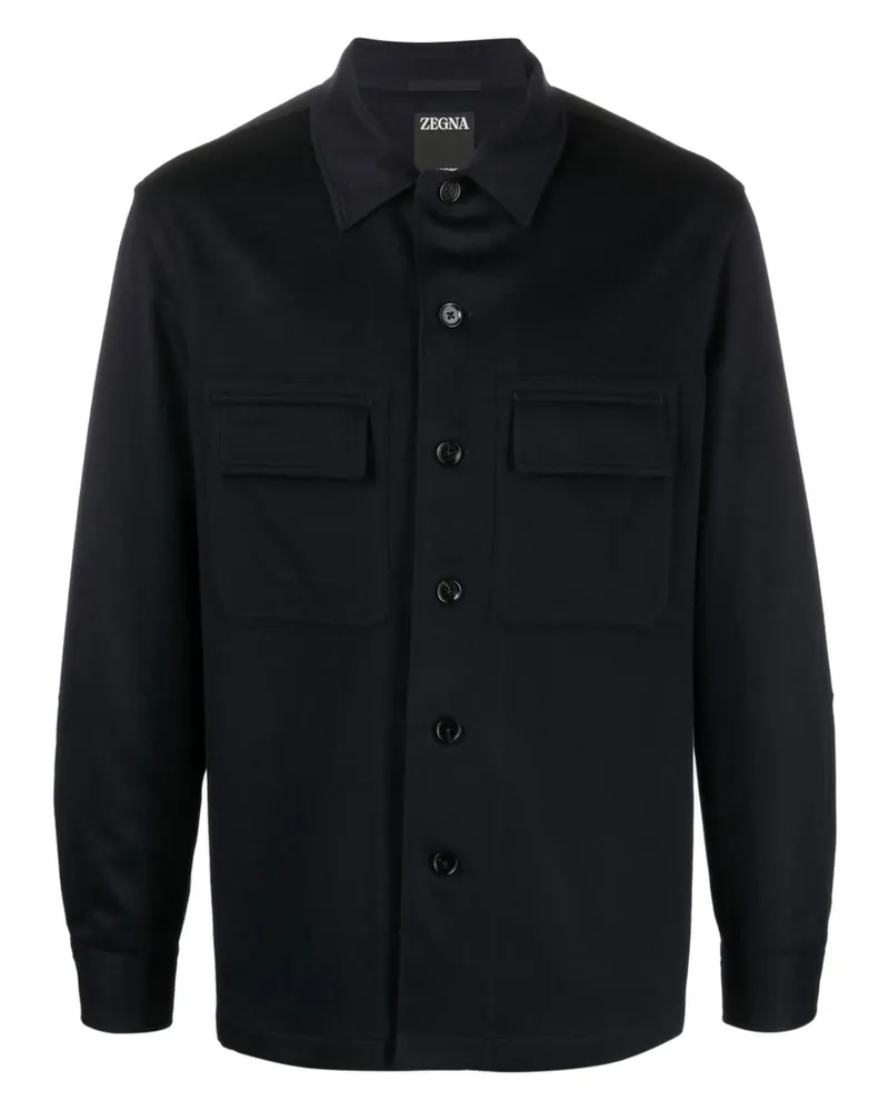 Ermenegildo Zegna Alba Oasi Shirt Jacket Blue