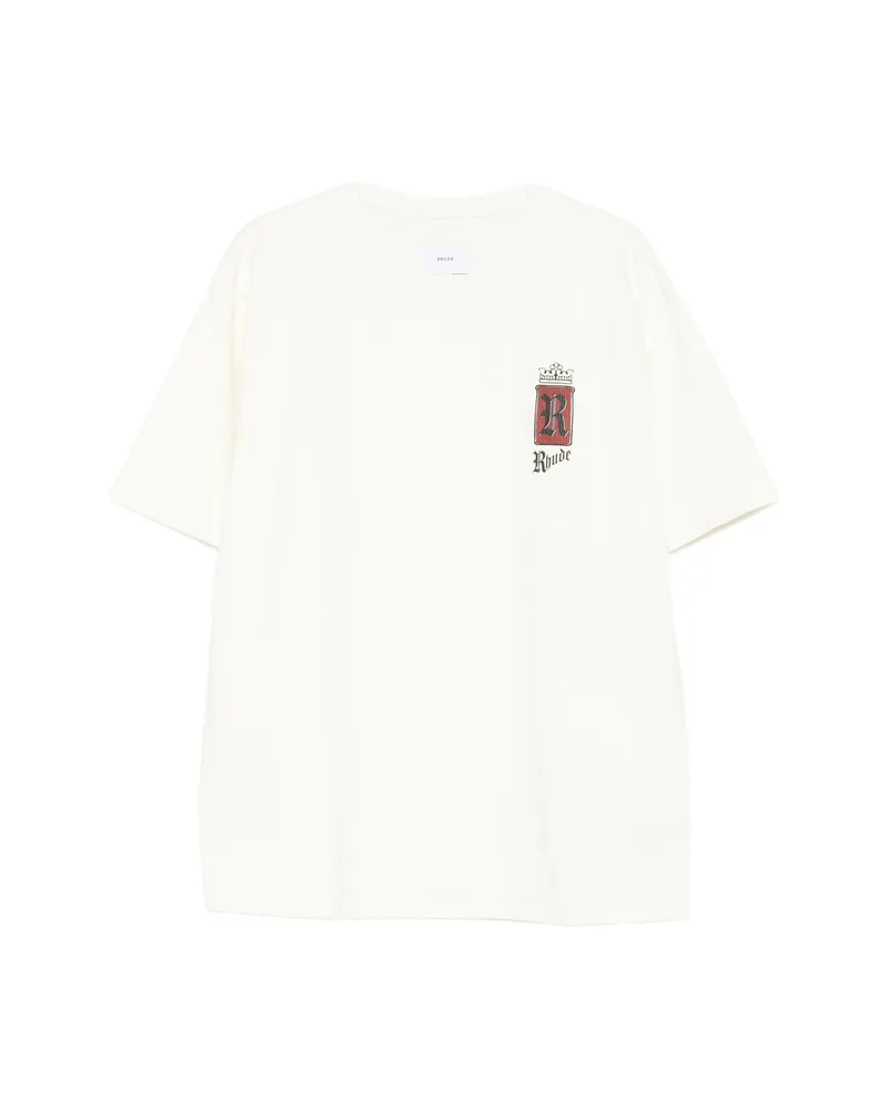 RHUDE Logo Graphic T-shirt Neutrals