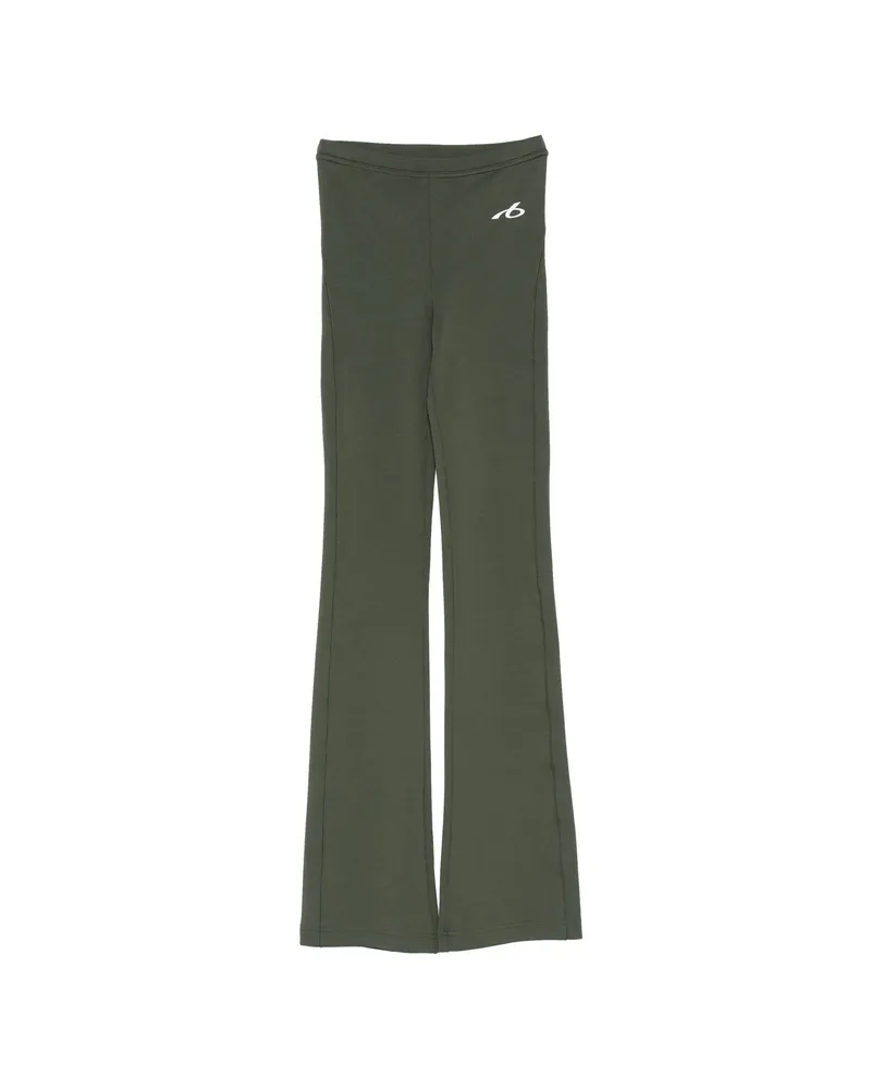 Balenciaga Logo-print Flared Leggings Green