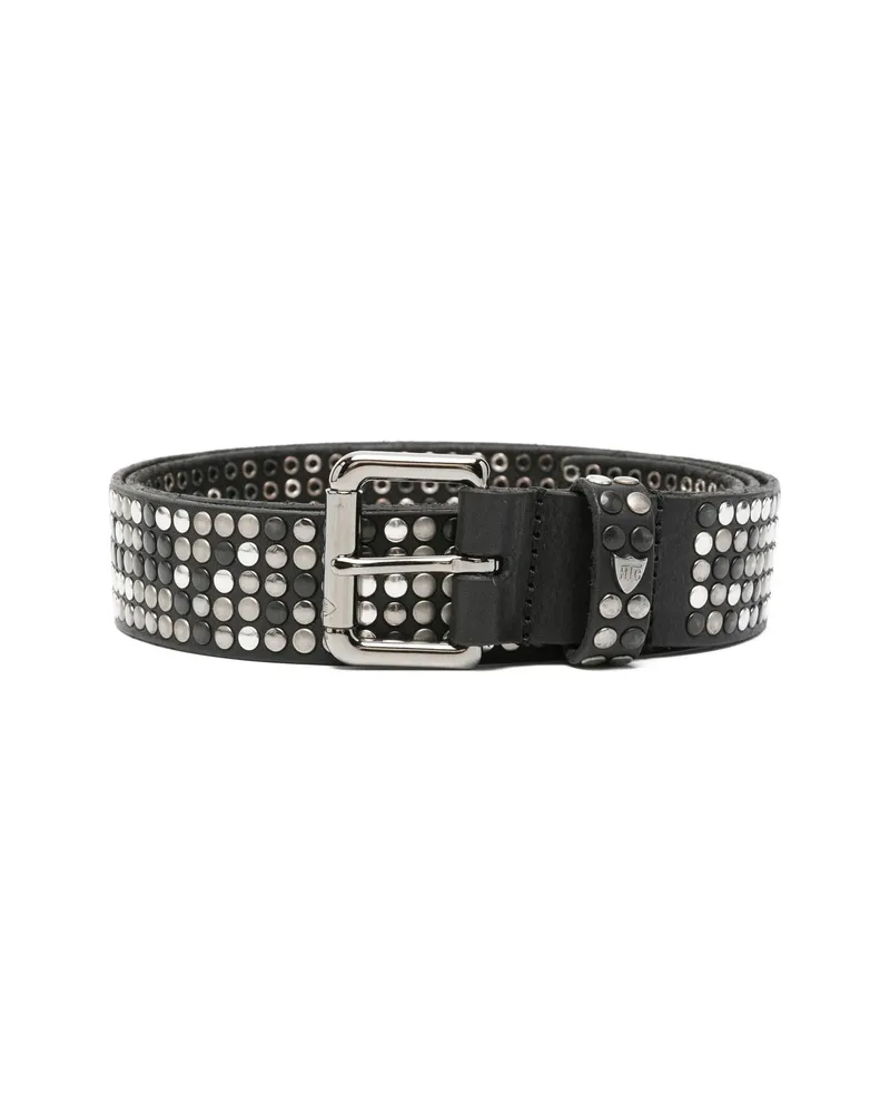 HTC Hollywood Trading Company Studded Leather Belt Black